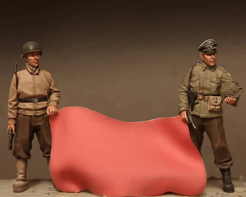 1/35 WWII American Infantry Team, 2 Figures, Resin Model Figure Kit, Unassembled and Unpainted