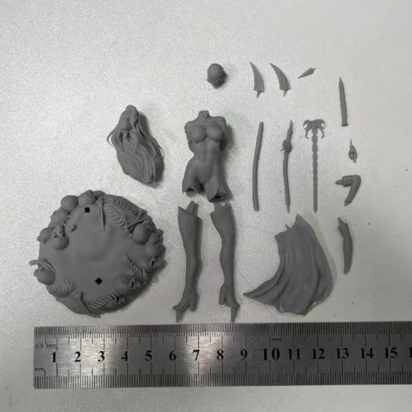 75mm Fantasy Lady Death, Resin Model Figure Kit, Unassembled and Unpainted
