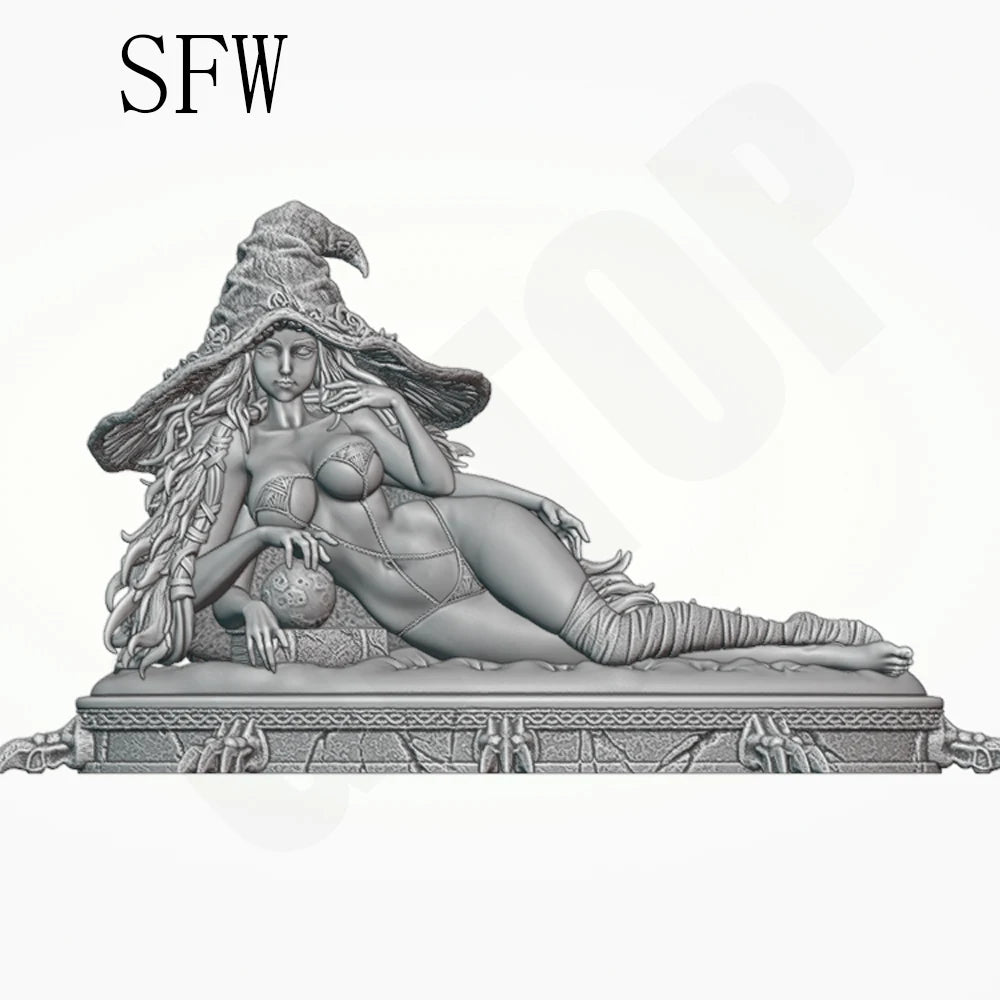 1/24 Fairy with Mushroom Hat, Resin Model Figure Kit, Fantasy Theme, Unassembled and Unpainted