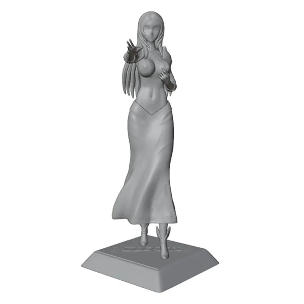75mm Sorceress with Staff in Ornate Gown, Resin Model Figure Kit, Fantasy Theme, Unassembled and Unpainted