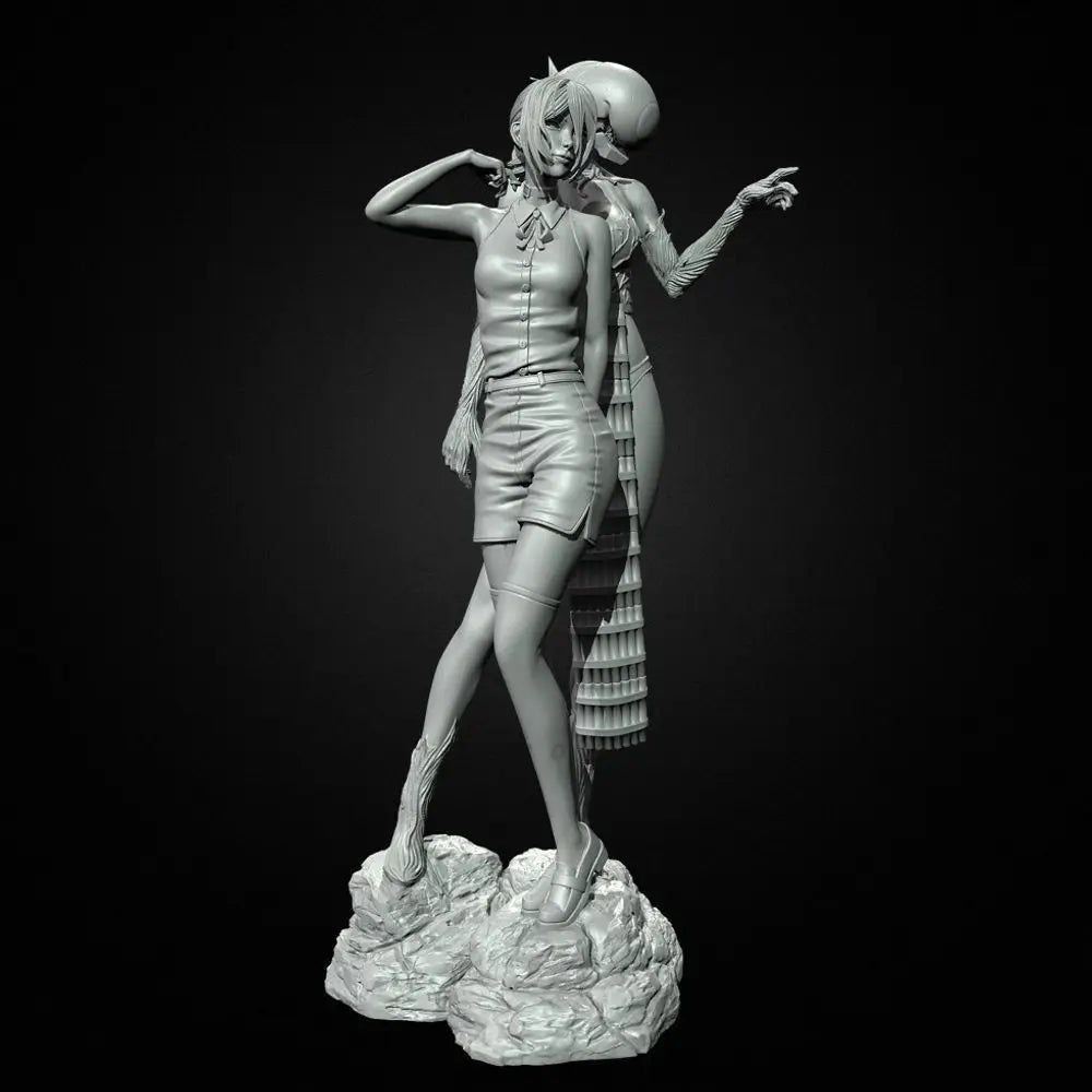 38mm Female Fantasy Warriors, 2 Figures, Resin Model Figure Kit, Fantasy Theme, Unassembled and Unpainted