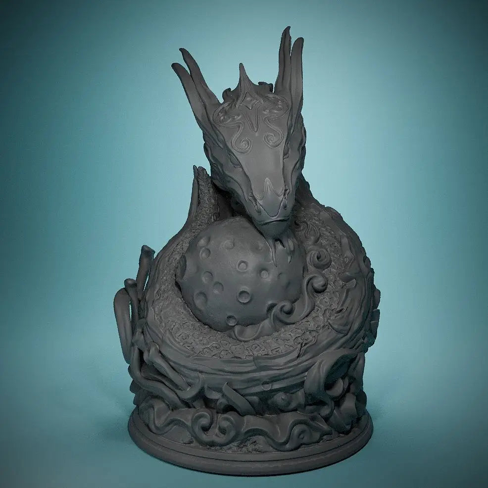 80mm Dragon Loong, Resin Model Bust Kit, Fantasy Theme, Unassembled and Unpainted