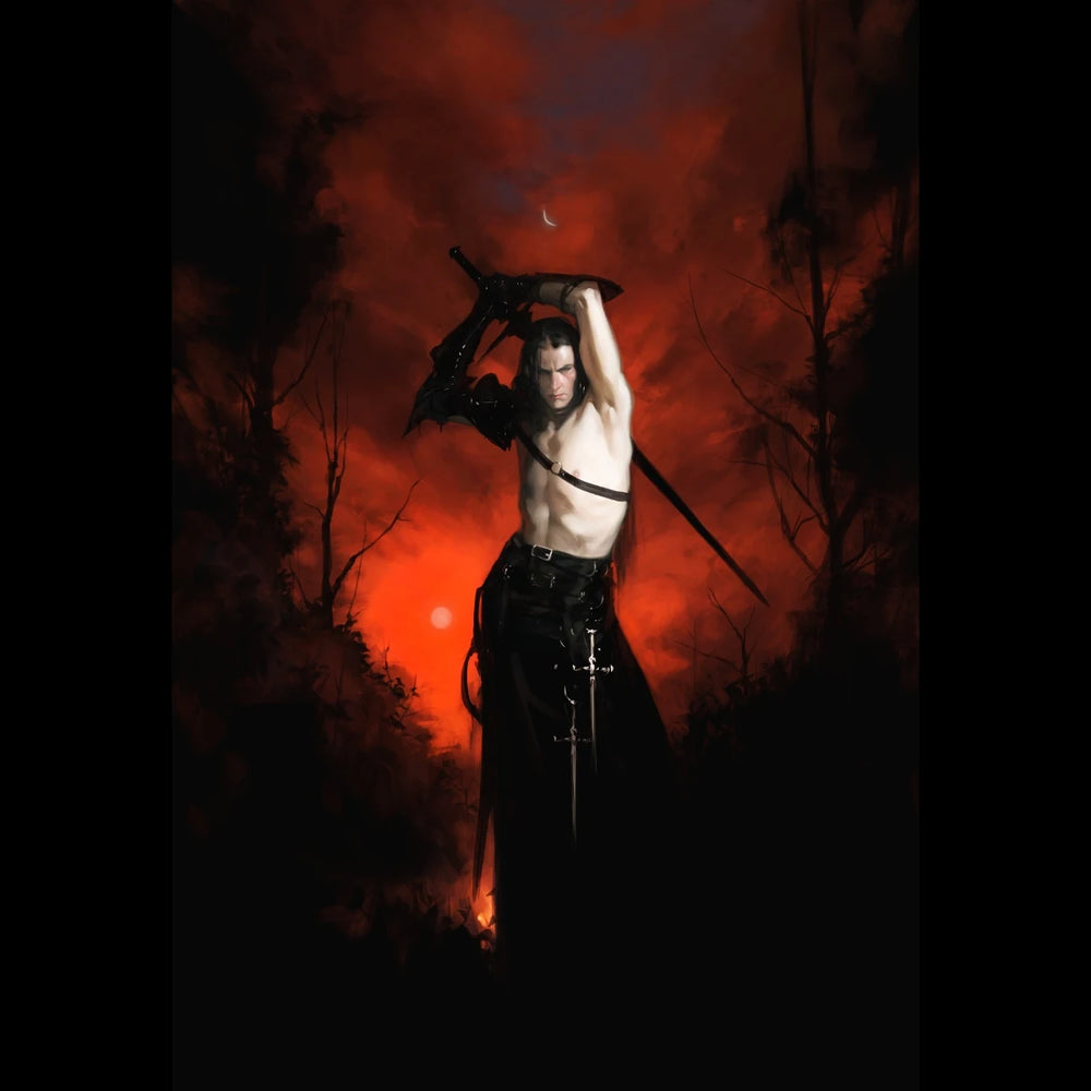 1/24 Demon Sorceress with Battle Axe, Resin Model Figure Kit, Fantasy Theme, Unassembled and Unpainted