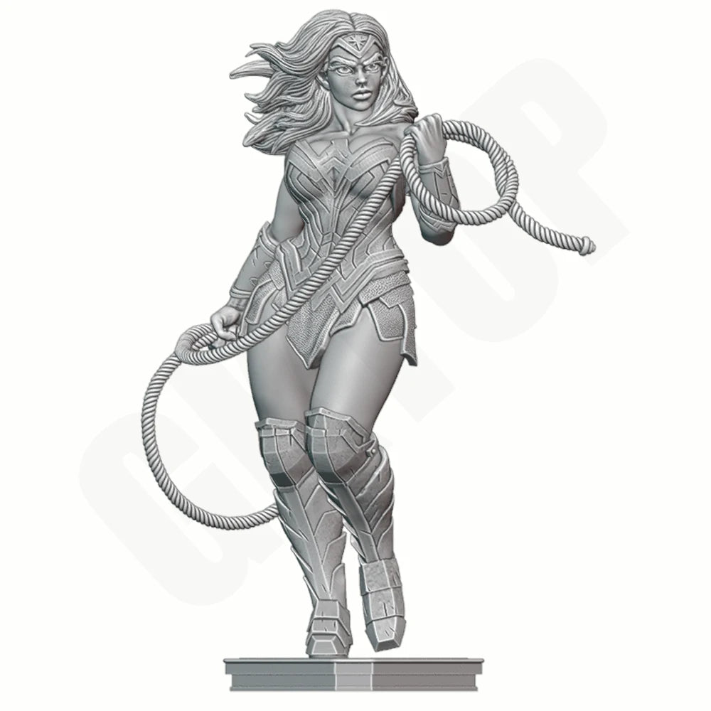 1/24 Demon Warrior with Horns and Whips, Resin Model Figure Kit, Fantasy Theme, Unassembled and Unpainted
