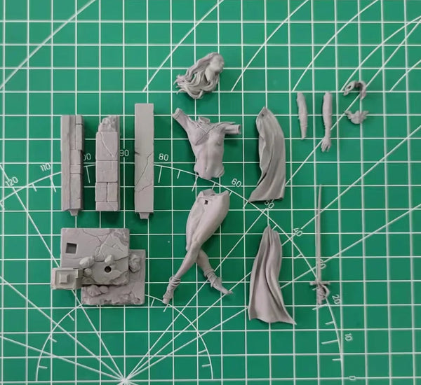 1/24 Medieval Female Warrior Princess, Resin Model Figure Kit, Unassembled and Unpainted