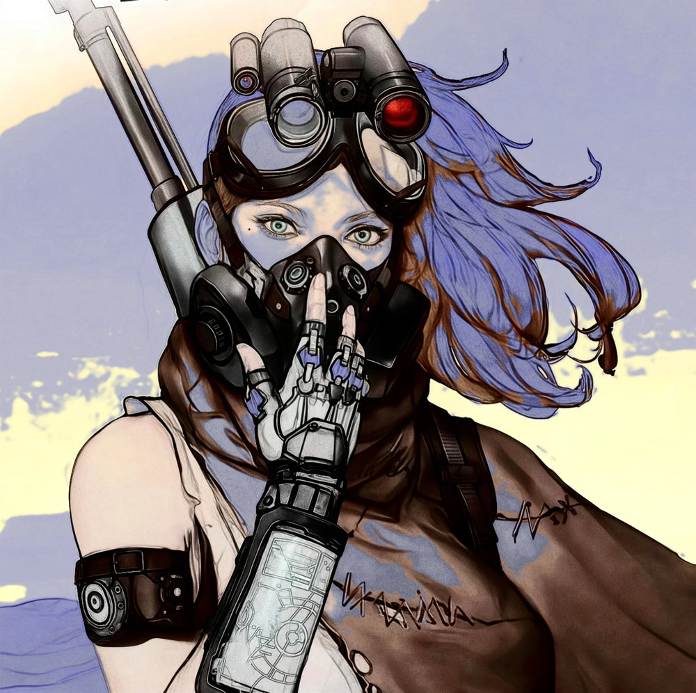 Cyberpunk Female Cyborg Warrior — 1/24 Resin Bust