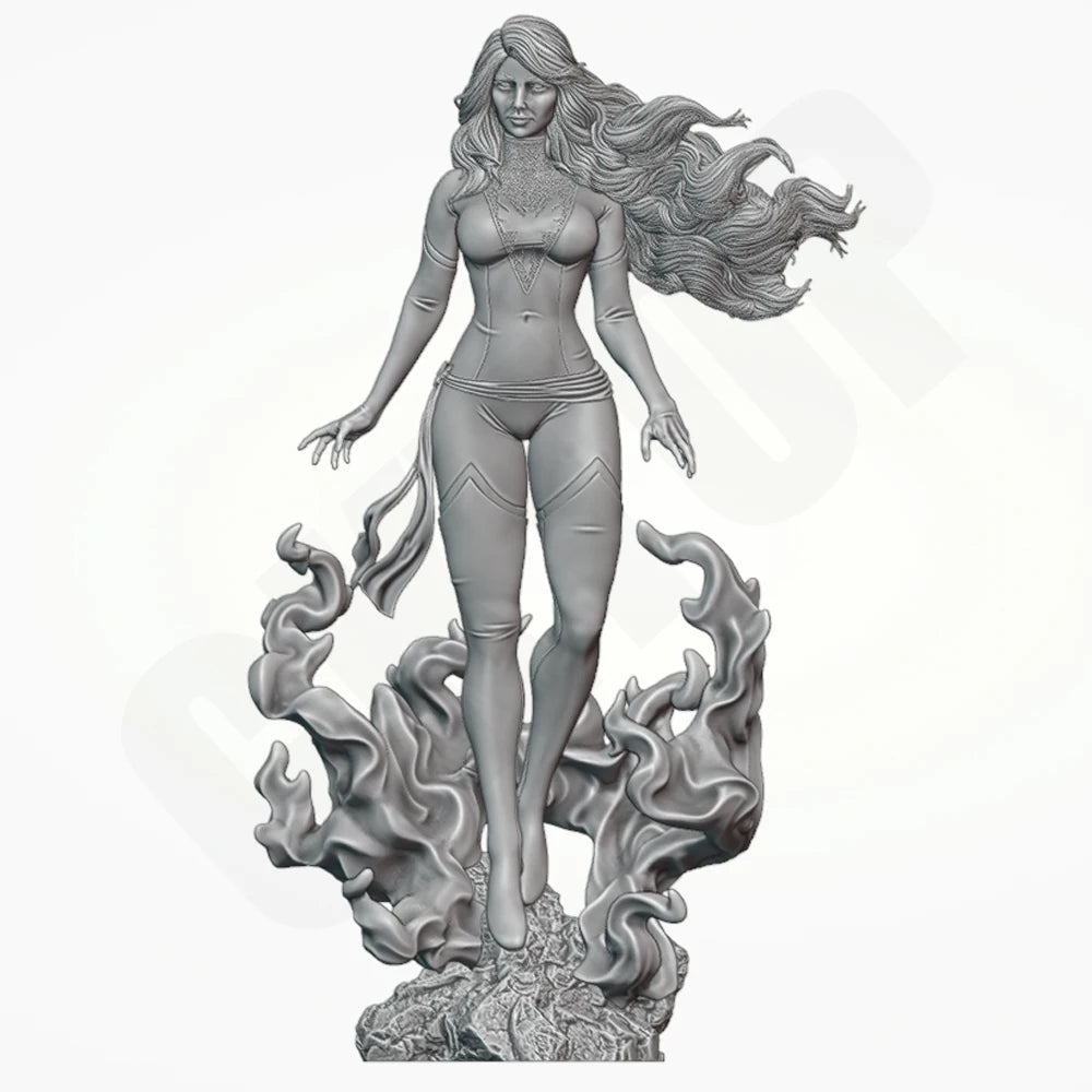 1/24 Fantasy Phoenix Woman, Resin Model Figure Kit, Unassembled and Unpainted