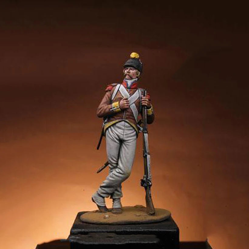 1/32 WWI Prussian Soldier with Pickelhaube, Resin Model Figure Kit, Unassembled and Unpainted