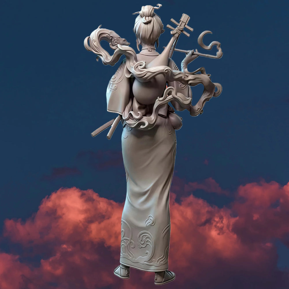 1/24 Sorceress Commanding Serpents, Resin Model Figure Kit, Fantasy Theme, Unassembled and Unpainted