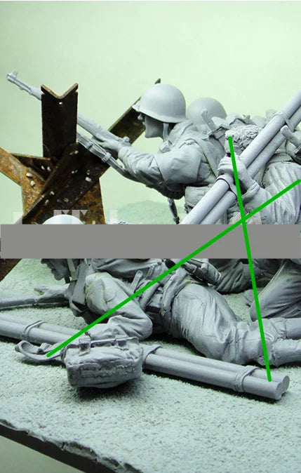 1/16 WWII German Rifleman Prone Firing Position, Resin Model Figure Kit, Unassembled and Unpainted