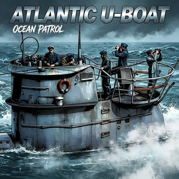 1/35 WWII German U-Boat Type VIIC, 8 Figures, Resin Model Ship Kit, Unassembled and Unpainted