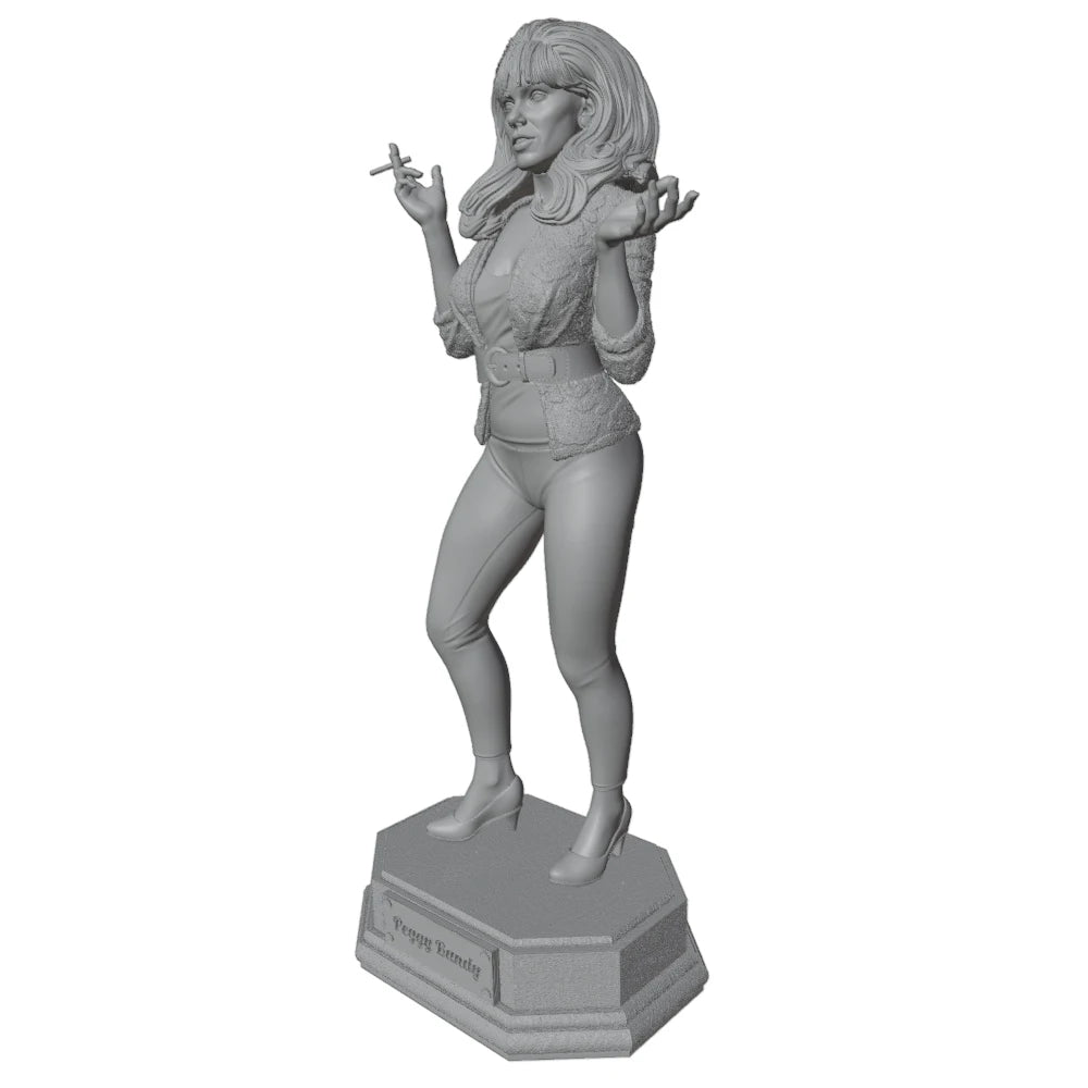 1/24 Female in Patterned Jacket Expressive Pose, Resin Model Figure Kit, Anime Theme, Unassembled and Unpainted