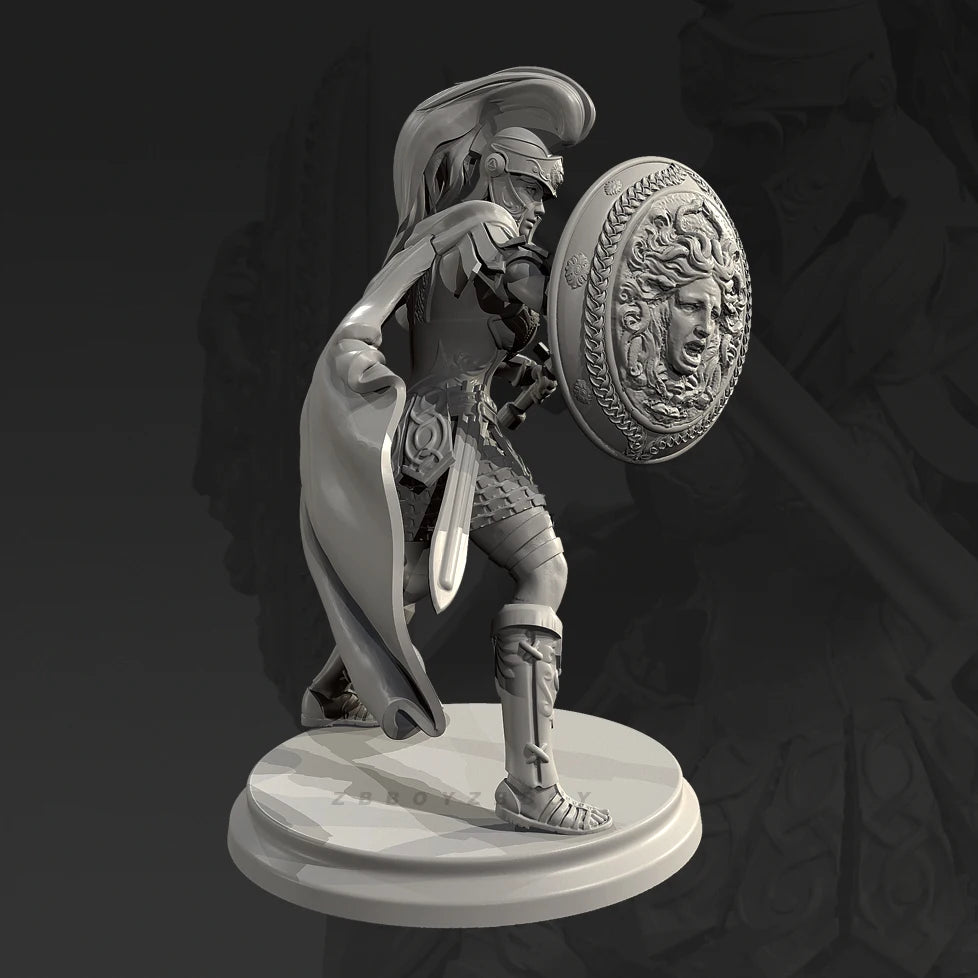 90mm Armored Gladiator, Resin Model Figure Kit, Fantasy Theme, Unassembled and Unpainted