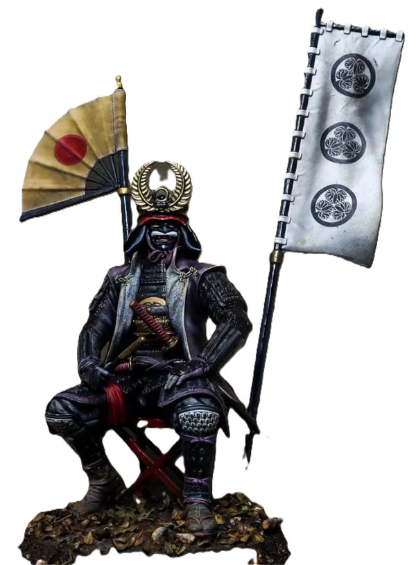 90mm Samurai Warlord, Resin Model Figure Kit, Military Theme, Unassembled and Unpainted