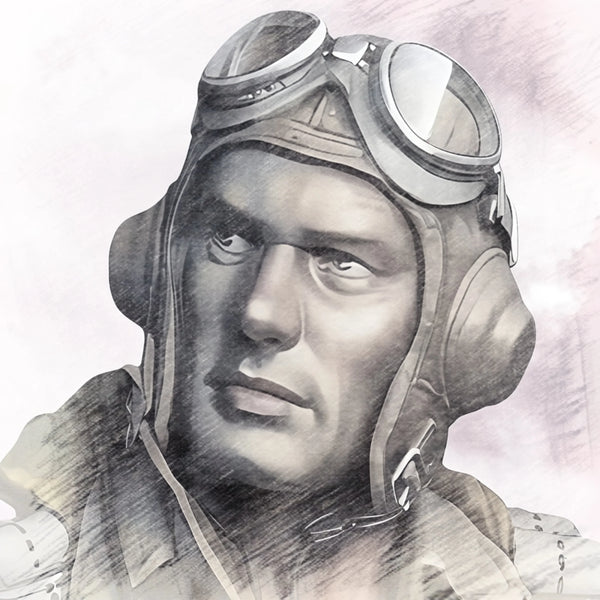 1/10 WWII Aviator in Leather Flight Jacket, Resin Model Bust Kit, Unassembled and Unpainted