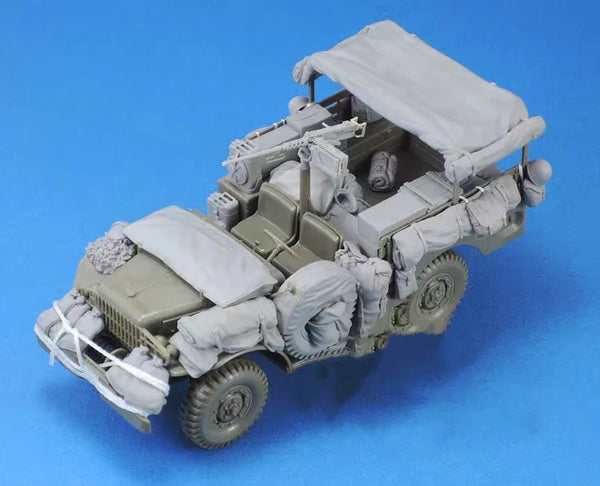 1/35 WWII Willys WC-51 Stowage Set, Resin Model Accessory Kit, Unpainted