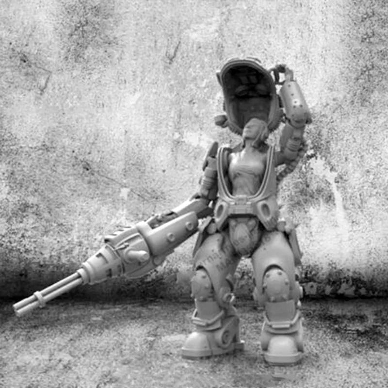 1/35 Female Soldier, Resin Model Figure Kit, Sci-Fi Theme, Unassembled and Unpainted