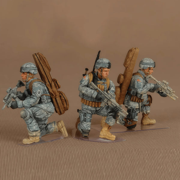 1/35 Modern US 82nd Airborne Division, 3 Figures, Resin Model Figure Kit, Unassembled and Unpainted