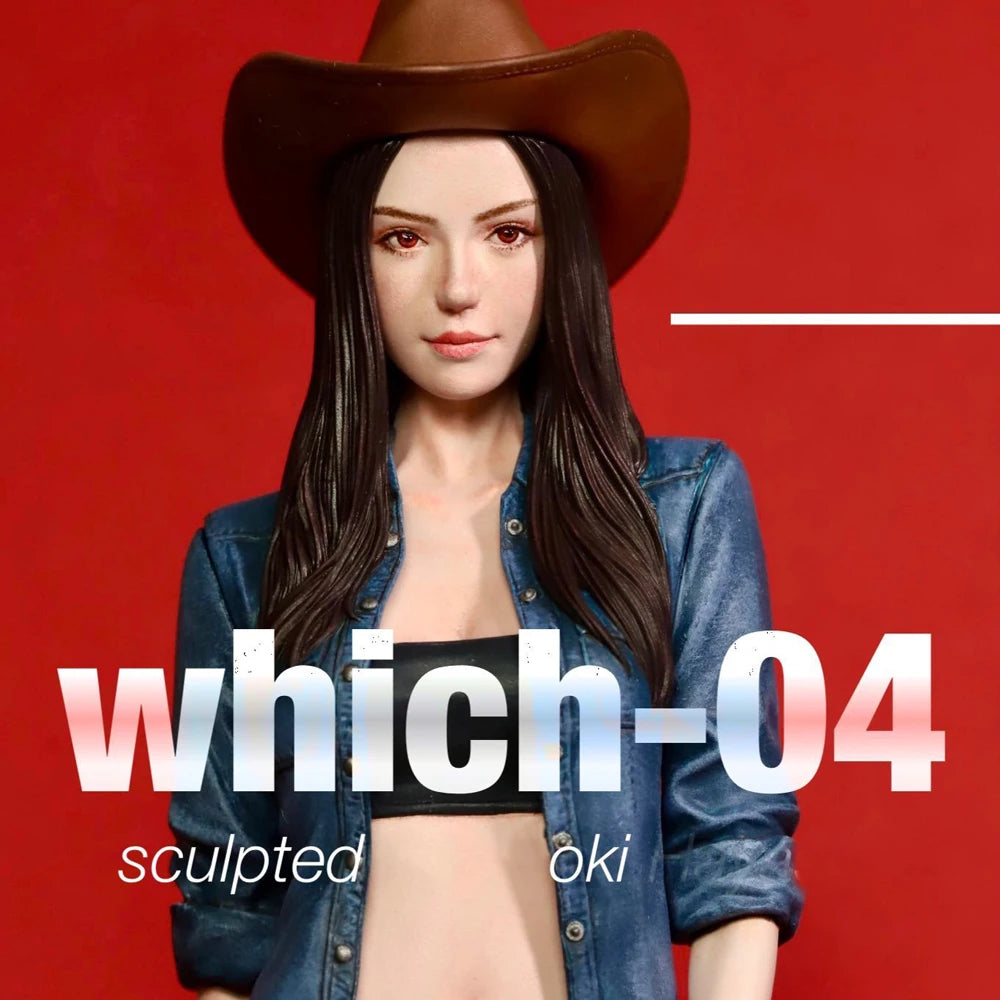 1/12 Western Cowgirl Pin-up, Resin Model Figure Kit, Unassembled and Unpainted