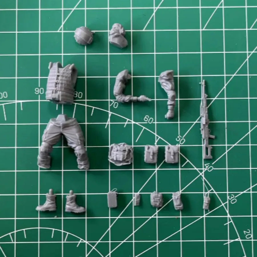 1/35 Modern Infantry Machine Gunner, Resin Model Figure Kit, Unassembled and Unpainted