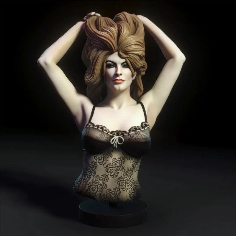 1/6 Pin-up Female Busts, 4 Figures, Resin Model Bust Kit, Unassembled and Unpainted
