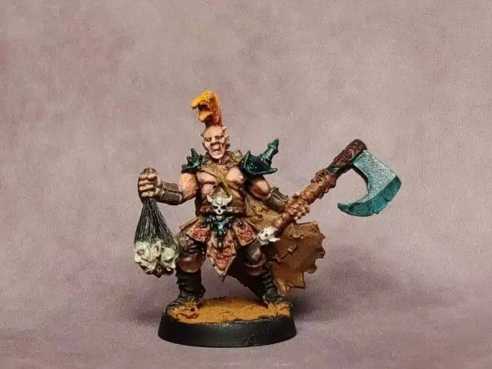 28mm Berserker Tyrant Warrior, Resin Model Figure Kit, Fantasy Theme, Unassembled and Unpainted