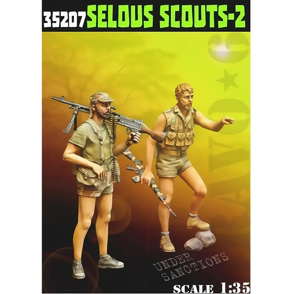 1/35 Modern Selous Scouts, 4 Figures, Resin Model Figure Kit, Unassembled and Unpainted