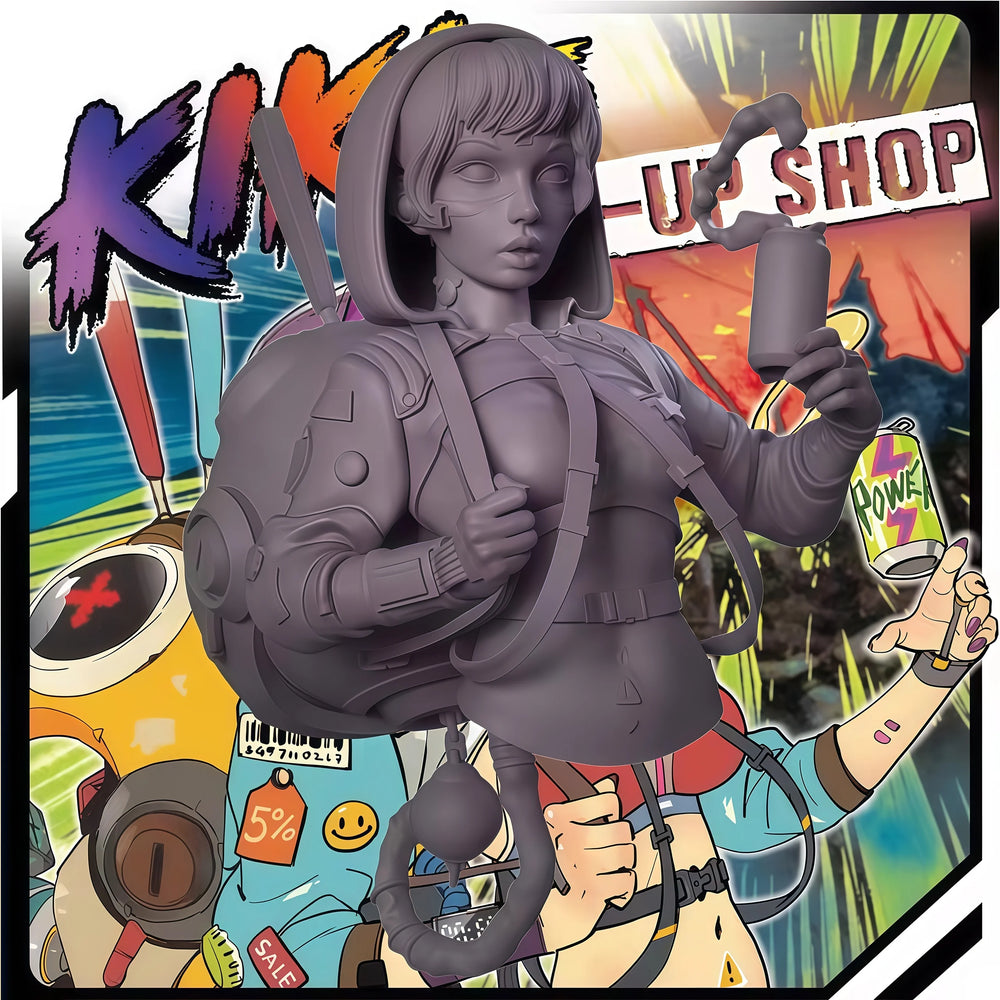 1/10 Heavy Combat Mecha with Integrated Dual Cannons, Resin Model Bust Kit, Anime Theme, Unassembled and Unpainted