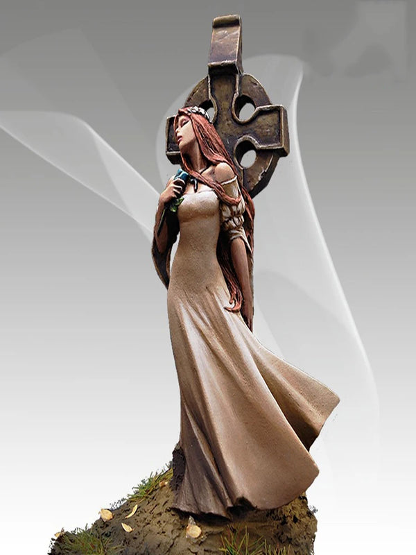 55mm Medieval Female Priestess, Resin Model Bust Kit, Unassembled and Unpainted