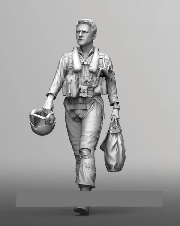 1/16 Modern Soldier Walking in Tactical Gear, Resin Model Figure Kit, Unassembled and Unpainted