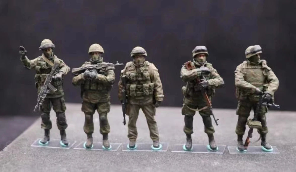 1/35 Modern Tactical Soldiers, 5 Figures, Resin Model Figure Kit, Unassembled and Unpainted