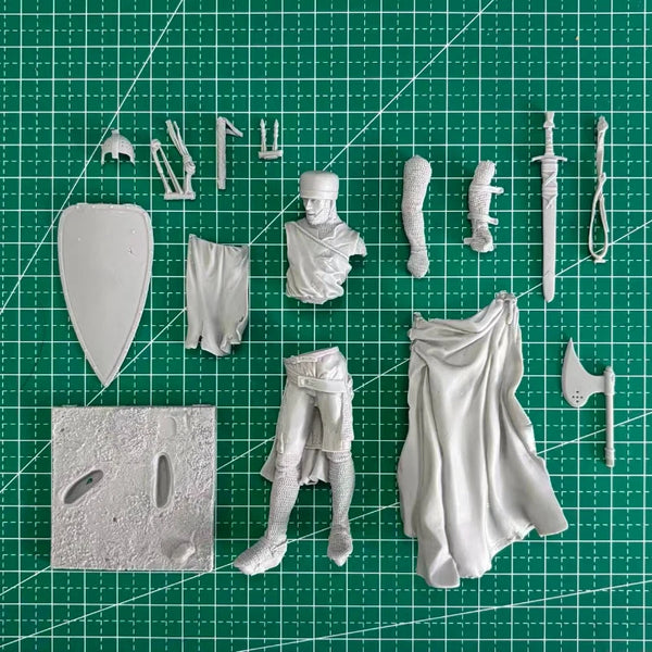 1/20 Medieval Knight Hospitaller, Resin Model Figure Kit, Unassembled and Unpainted