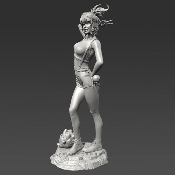 50mm Modern Anime Girl, Resin Model Figure Kit, Anime Theme, Unassembled and Unpainted