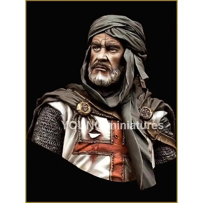 1/10 Medieval Crusader Paladin, Resin Model Bust Kit, Unassembled and Unpainted