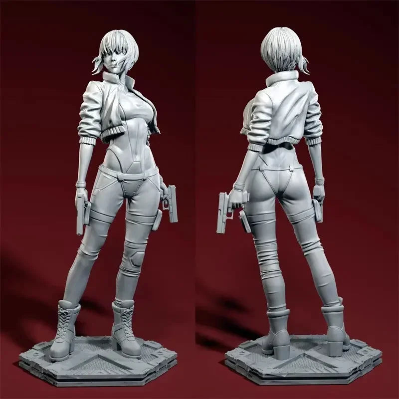 75mm Tactical Agent Girl, Resin Model Figure Kit, Anime Theme, Unassembled and Unpainted