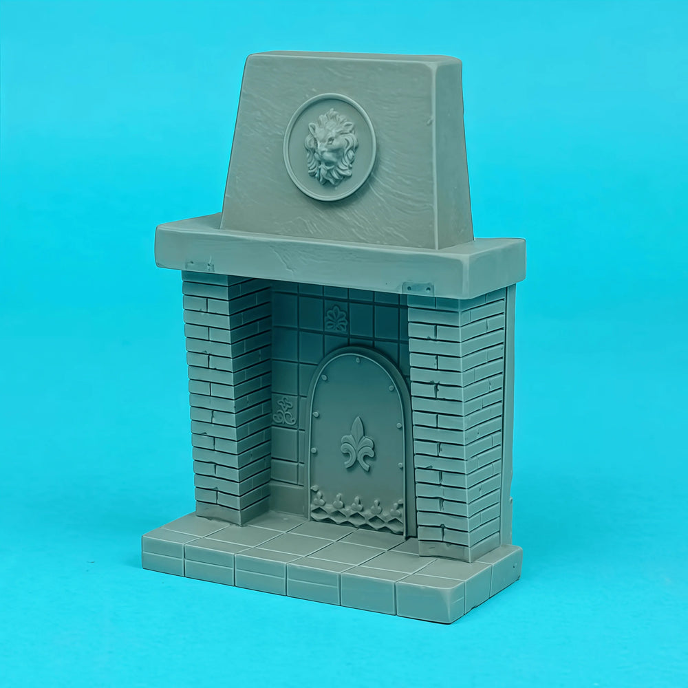 1/35 European Fireplace, Resin Model Terrain Kit, Historical Theme, Unpainted
