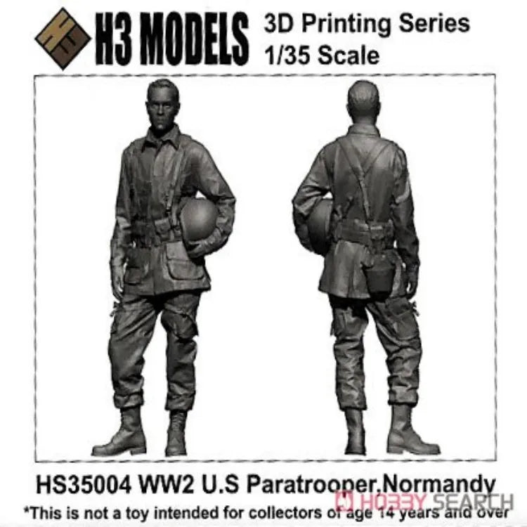 1/35 WWII Allied Paratrooper, Resin Model Figure Kit, Unassembled and Unpainted