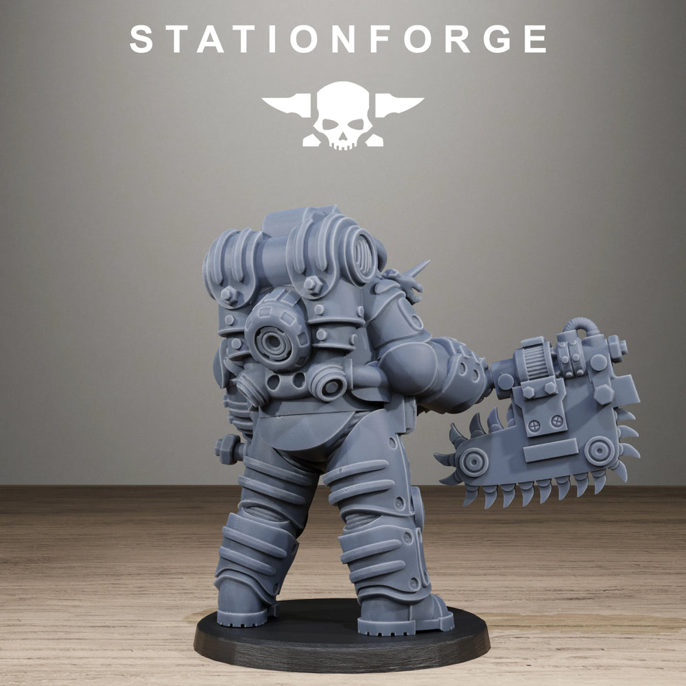 28mm Techno Savages Warriors, 18 Figures, Resin Model Figure Kit, Sci-Fi Theme, Unassembled and Unpainted