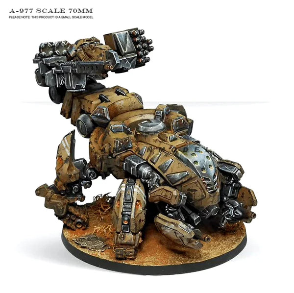 70mm Heavy Armored Combat Walker, Resin Model Figure Kit, Sci-Fi Theme, Unassembled and Unpainted