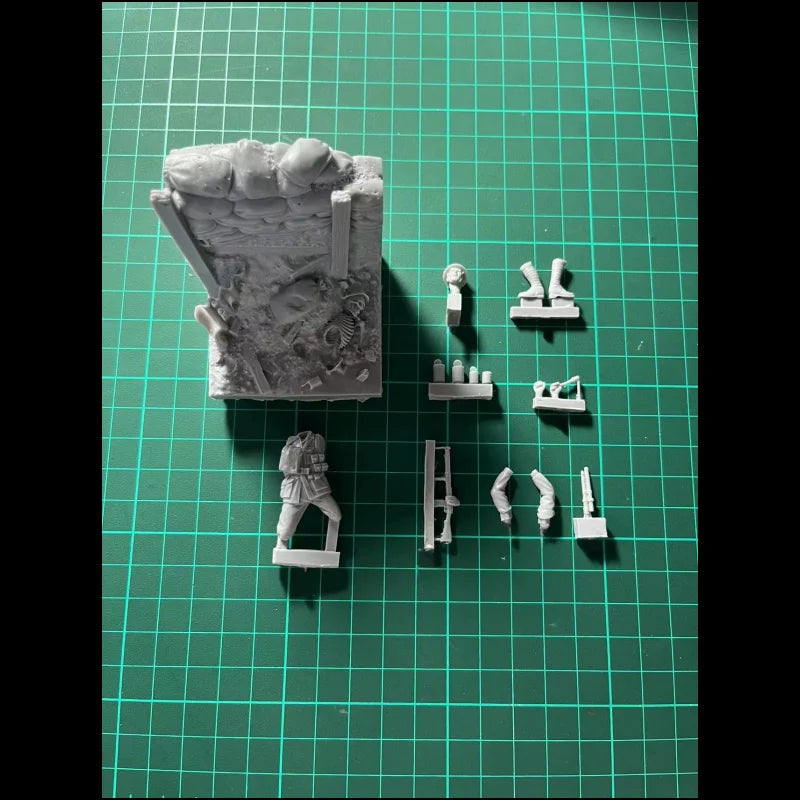 1/35 WWI Casualty Scene, 3 Figures, Resin Model Diorama Kit, Unassembled and Unpainted
