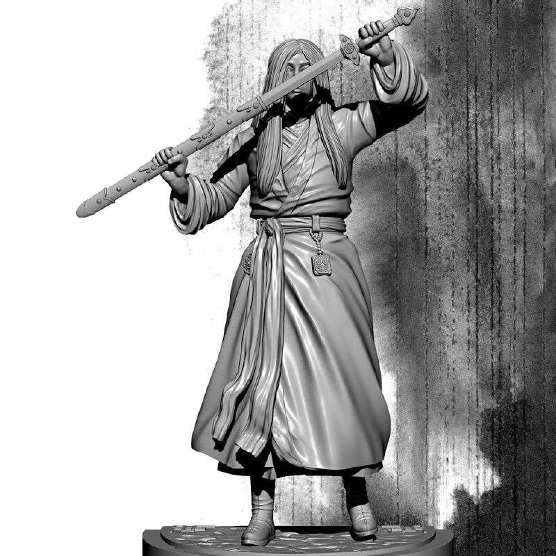 1/32 Jianghu Swordsman, Resin Model Figure Kit, Fantasy Theme, Unassembled and Unpainted