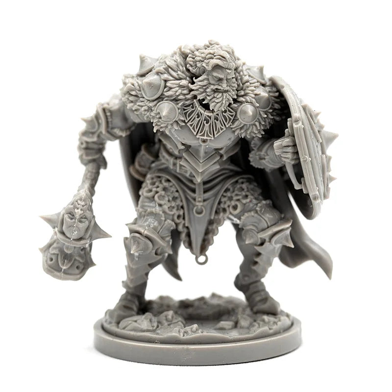 38mm Armored Fantasy Warrior with Cape and Sword, Resin Model Figure Kit, Fantasy Theme, Unassembled and Unpainted