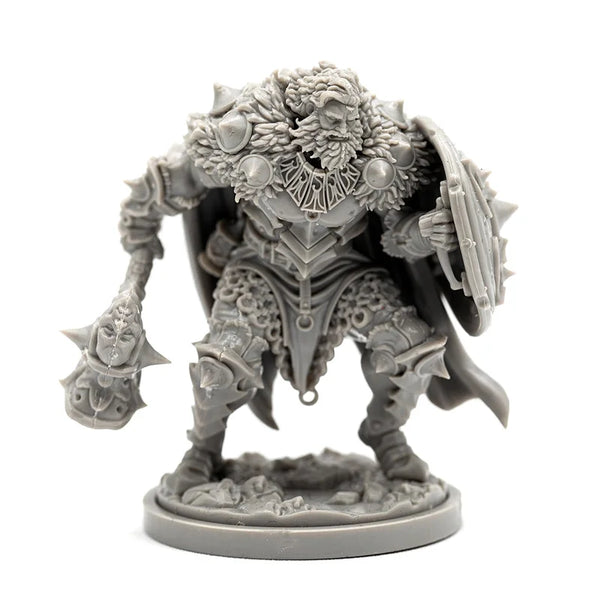 38mm Armored Fantasy Warrior with Cape and Sword, Resin Model Figure Kit, Fantasy Theme, Unassembled and Unpainted