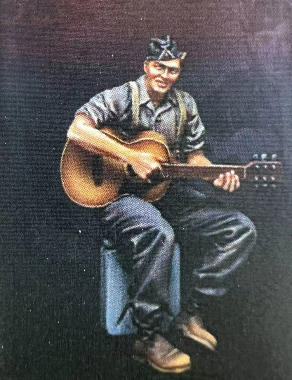 1/35 Modern Musician with Acoustic Guitar, Resin Model Figure Kit, Unassembled and Unpainted