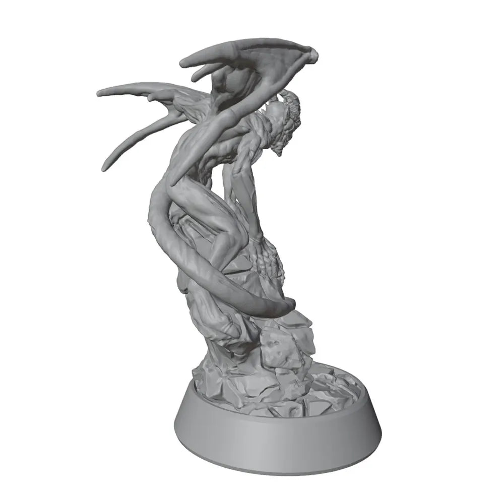 55mm Demonic Creature, Resin Model Figure Kit, Fantasy Theme, Unassembled and Unpainted