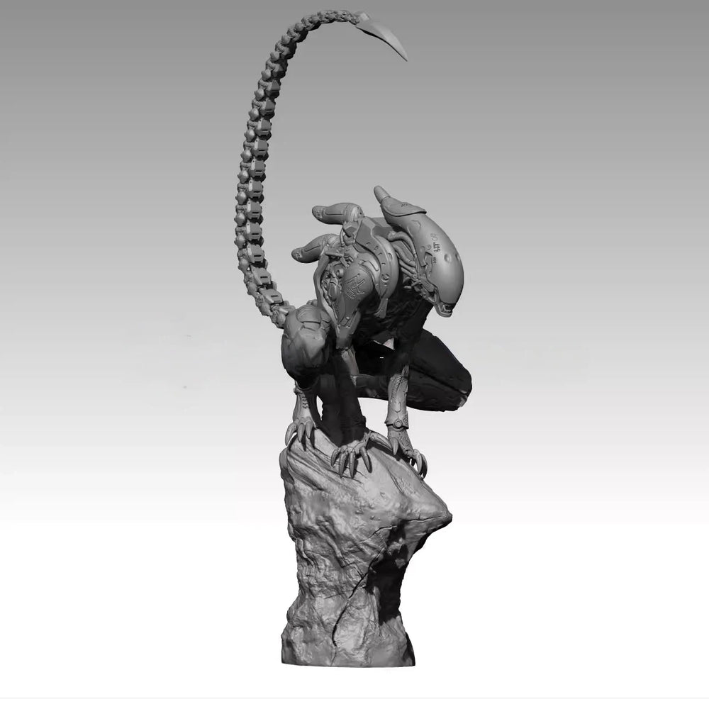 1/4 Biomechanical Alien Creature, Resin Model Figure Kit, Fantasy Theme, Unassembled and Unpainted