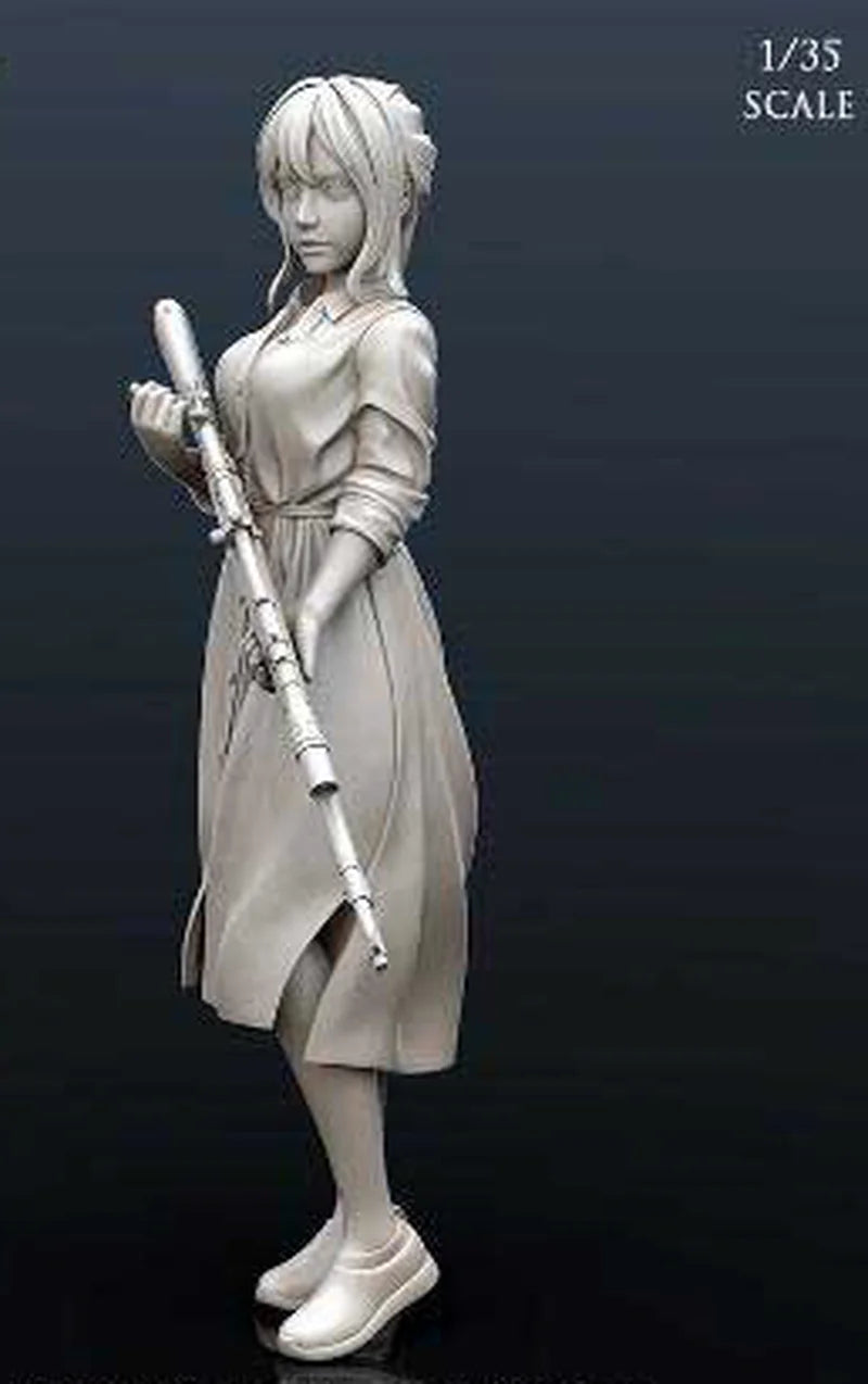 1/35 Modern Female Soldier Manther, Resin Model Figure Kit, Unassembled and Unpainted