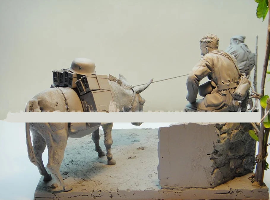 Modern Desert Combat, 6 Figures, Resin Model Diorama Kit, Unassembled and Unpainted