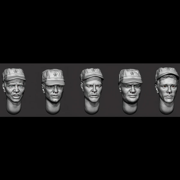 1/35 Cold War Sci-Fi Cybernetic Warrior, 5 Figures, Resin Model Figure Kit, Unassembled and Unpainted