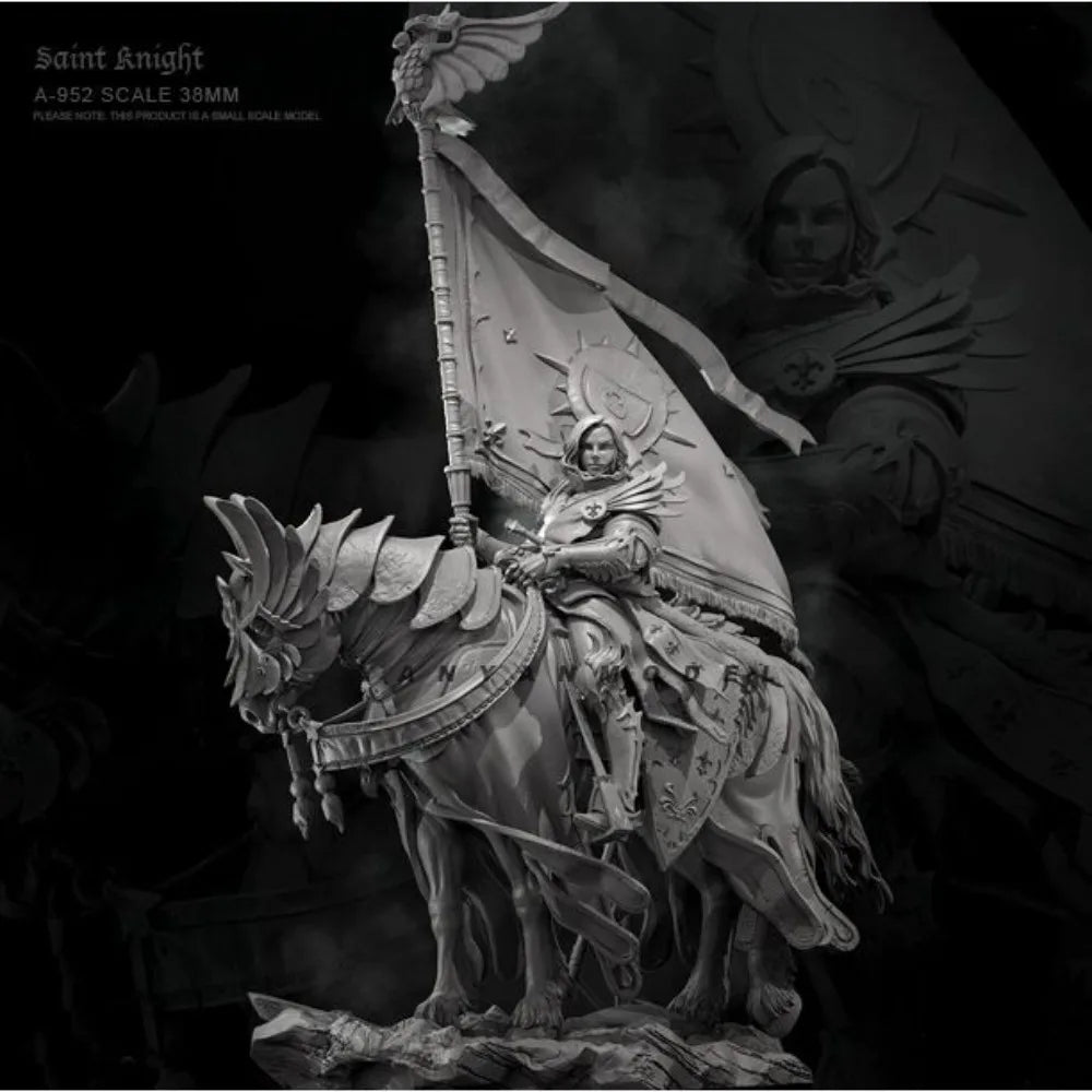 38mm Medieval Knight Galahad, Resin Model Figure Kit, Unassembled and Unpainted